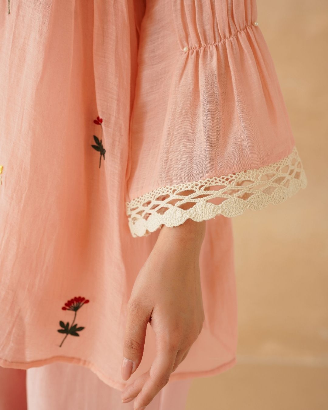 Delicate Smocked Pink co ord set