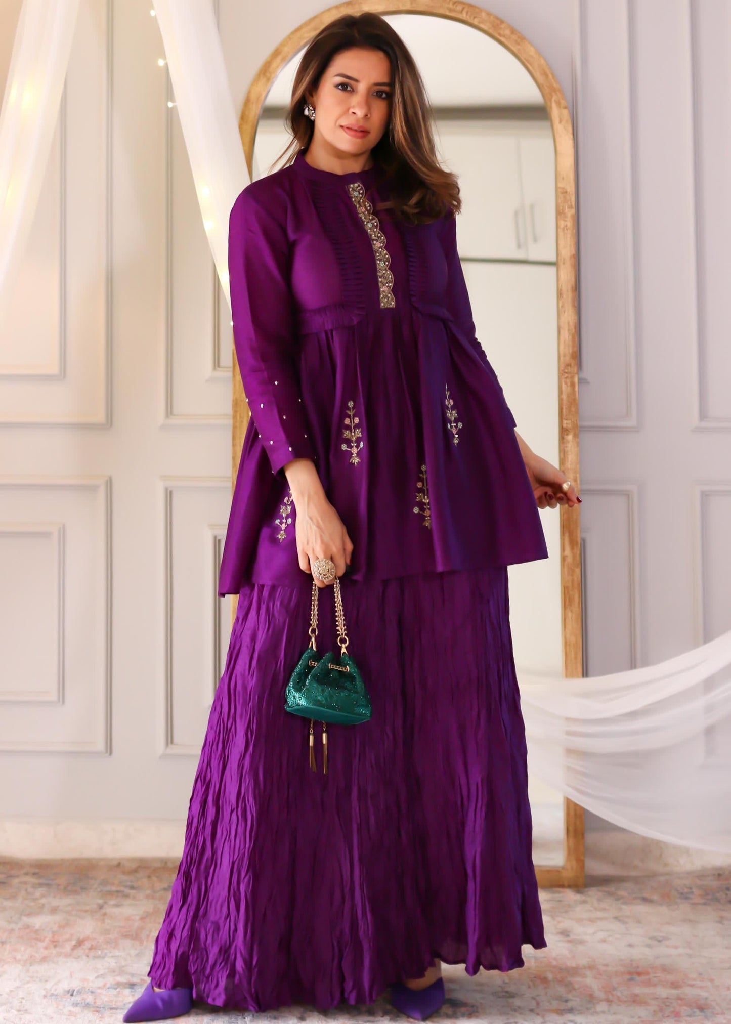 Purple Nayaab sharara set