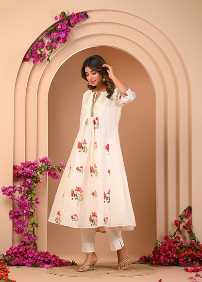 Ivory Bloom Kurta Set