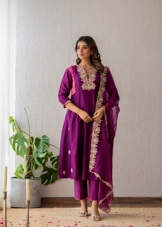 Deep Purple Suit Set