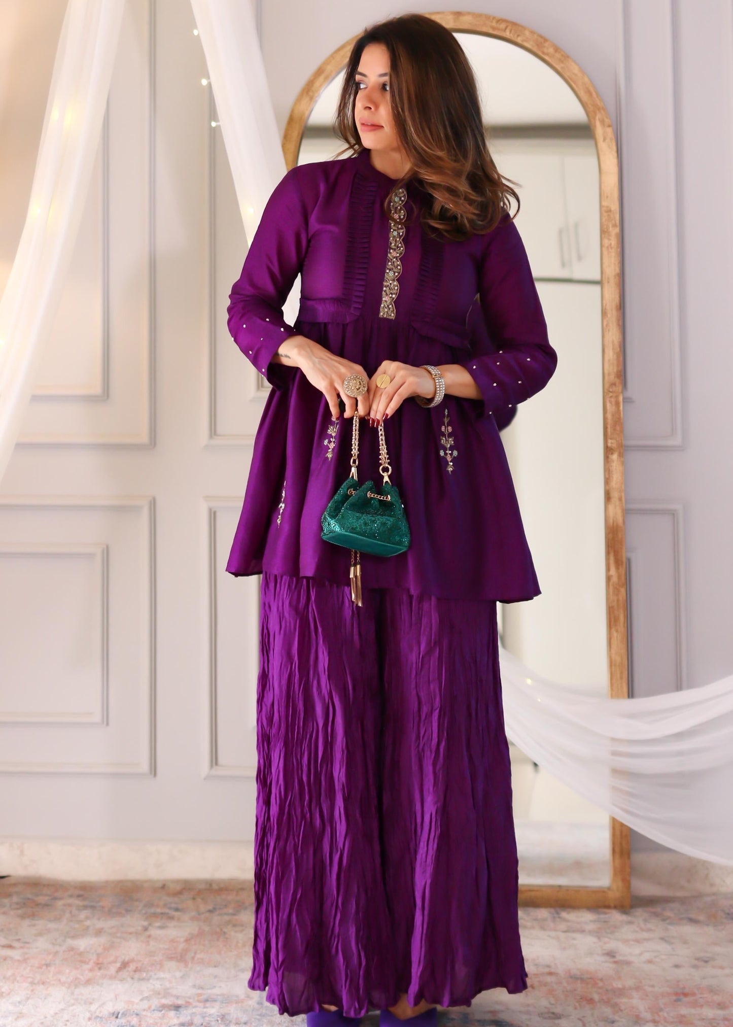 Purple Nayaab sharara set