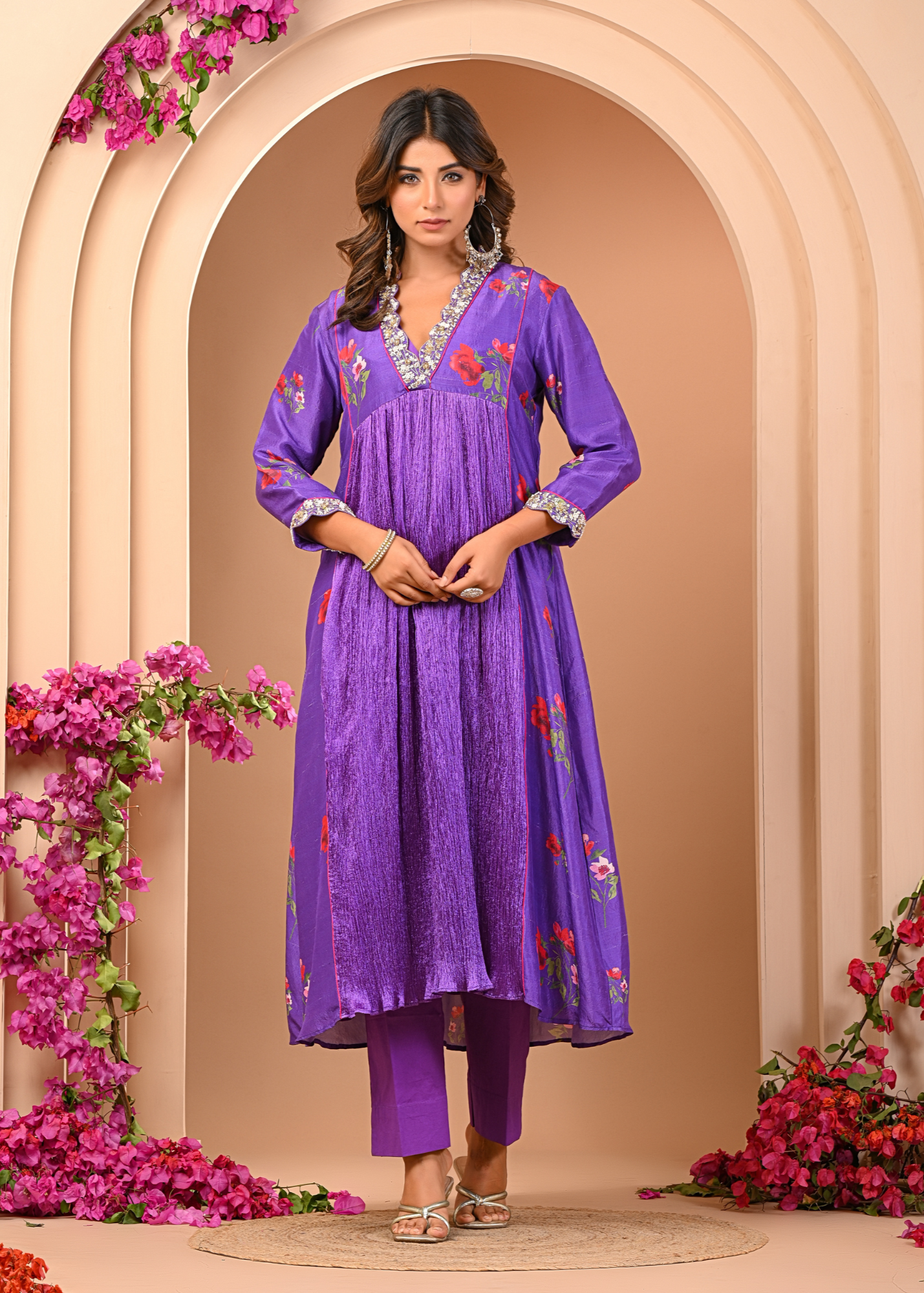 Amethyst Floral Kurta Set