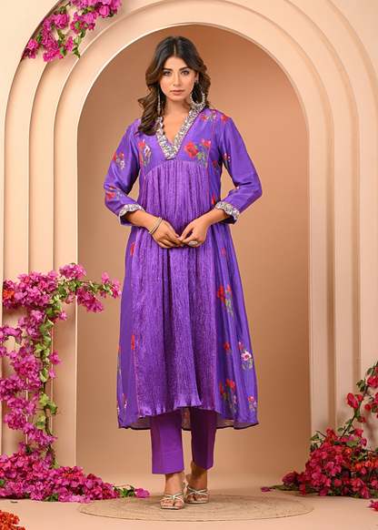 Amethyst Floral Kurta Set