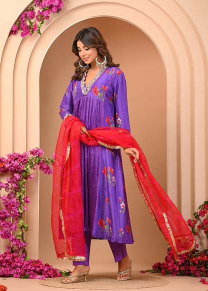Amethyst Floral Kurta Set