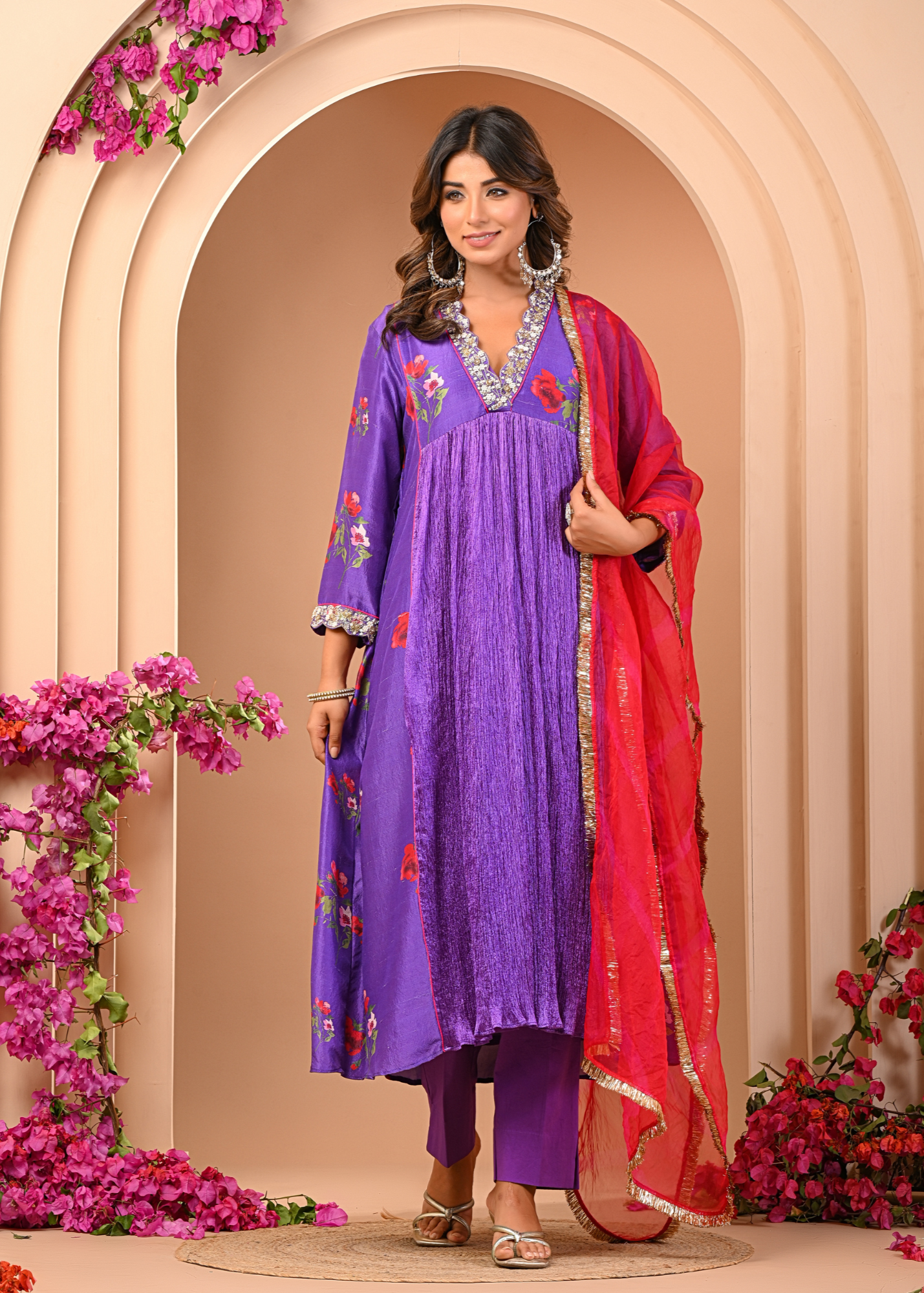 Amethyst Floral Kurta Set