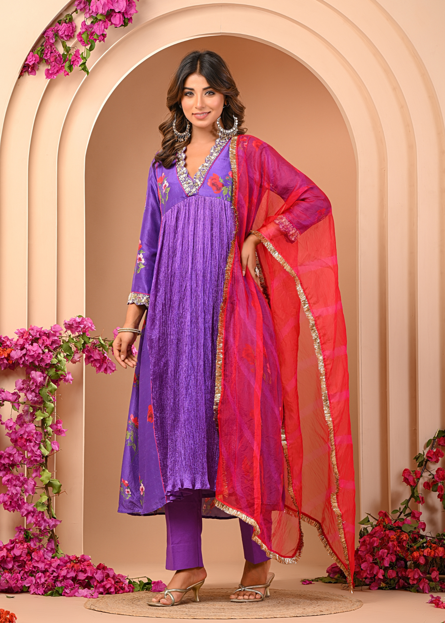 Amethyst Floral Kurta Set