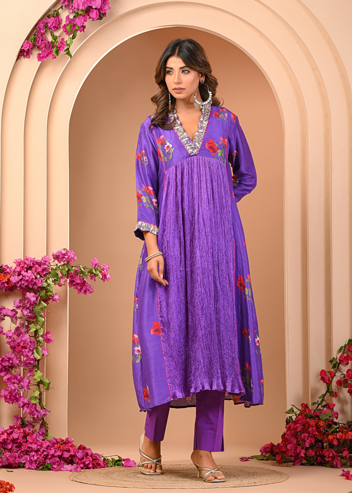 Amethyst Floral Kurta Set