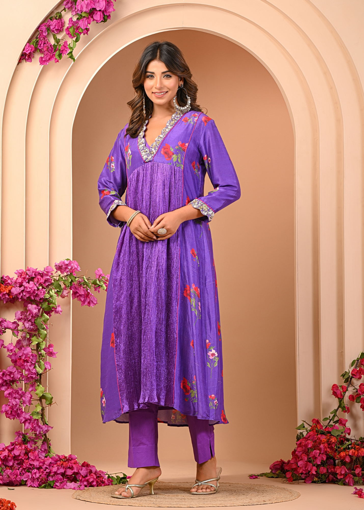 Amethyst Floral Kurta Set