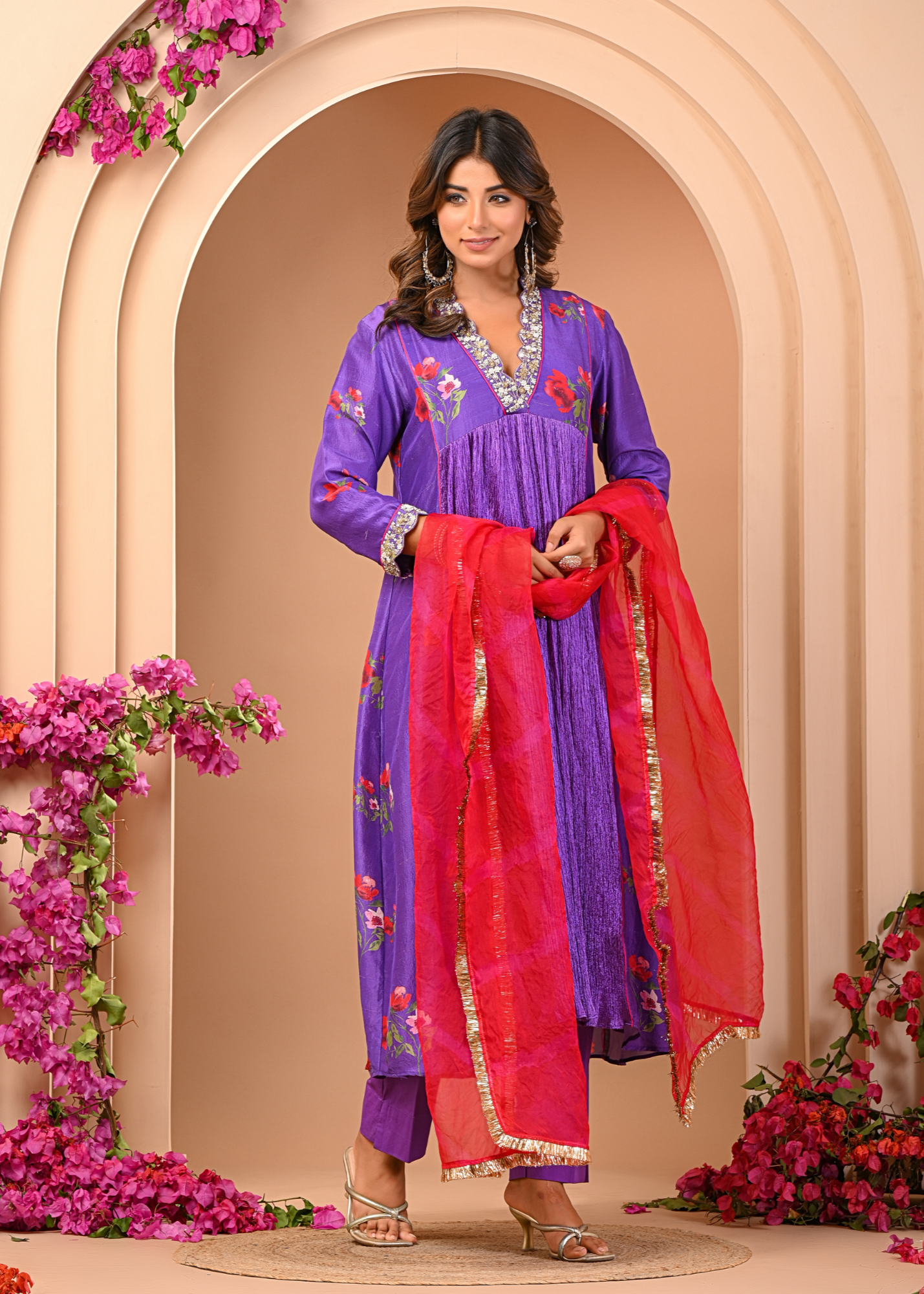 Amethyst Floral Kurta Set