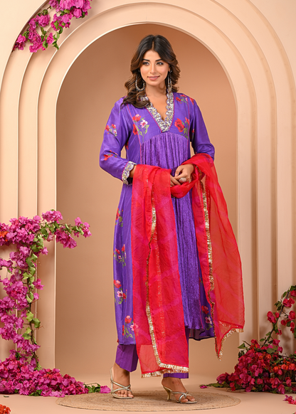 Amethyst Floral Kurta Set