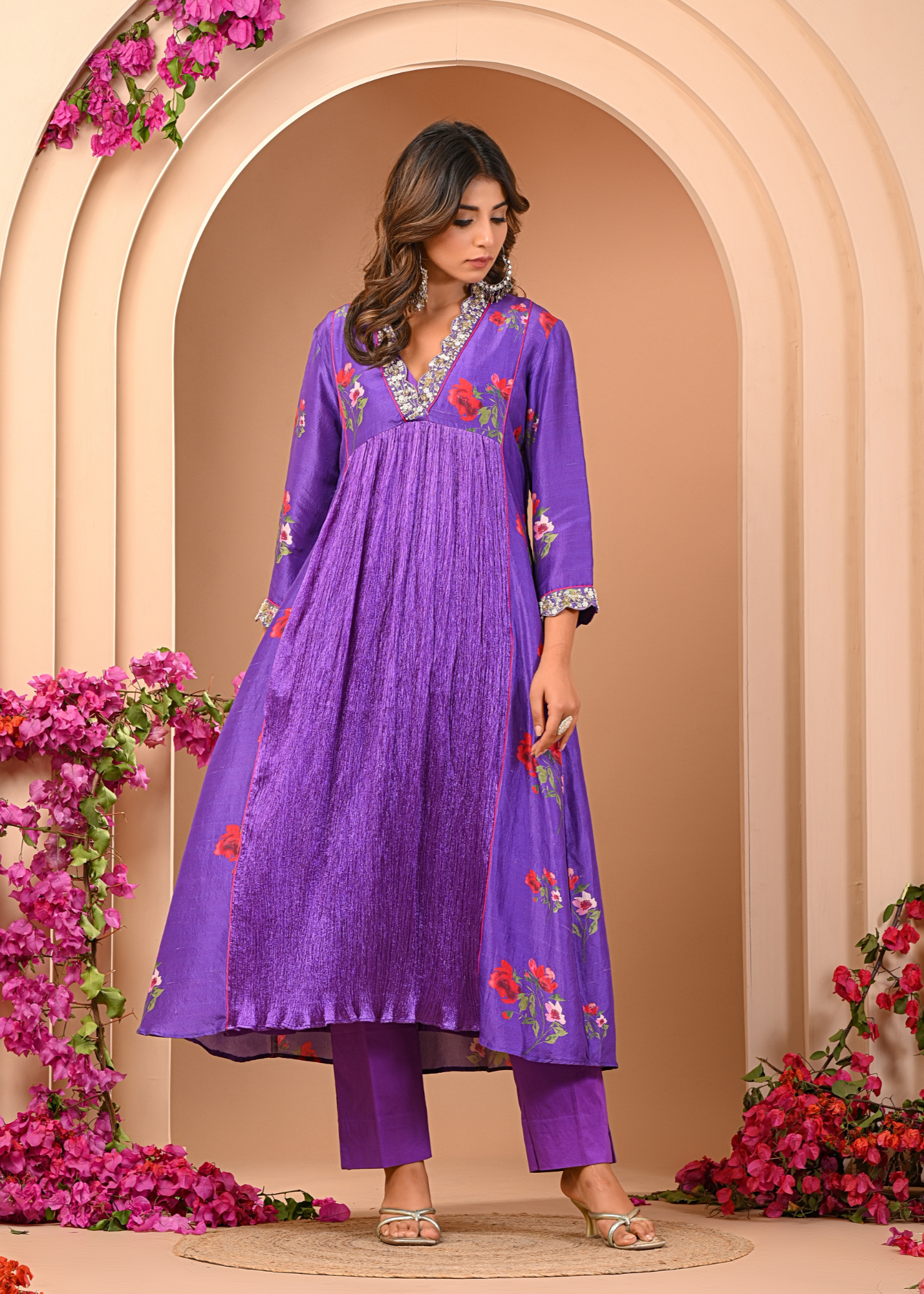Amethyst Floral Kurta Set
