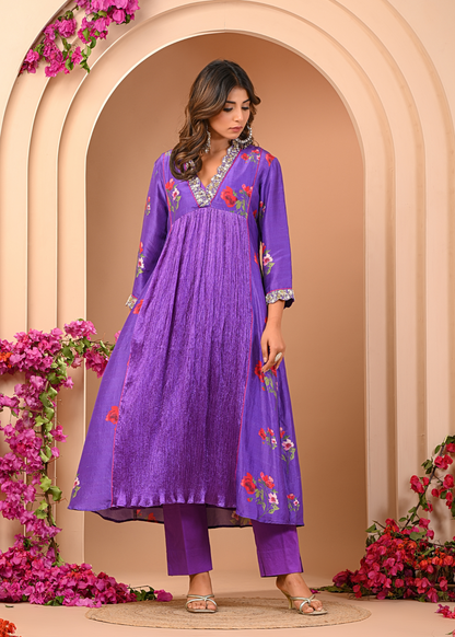 Amethyst Floral Kurta Set