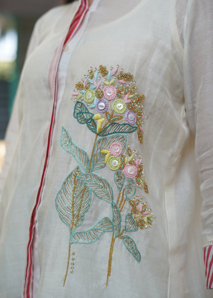 Ivory Back Pleats Shirt