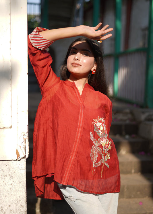 Deep Red Shirt