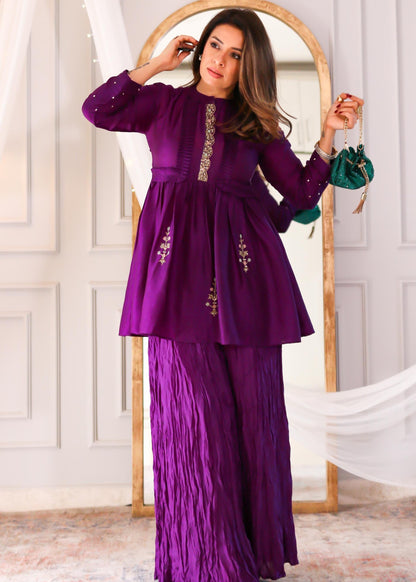 Purple Nayaab sharara set